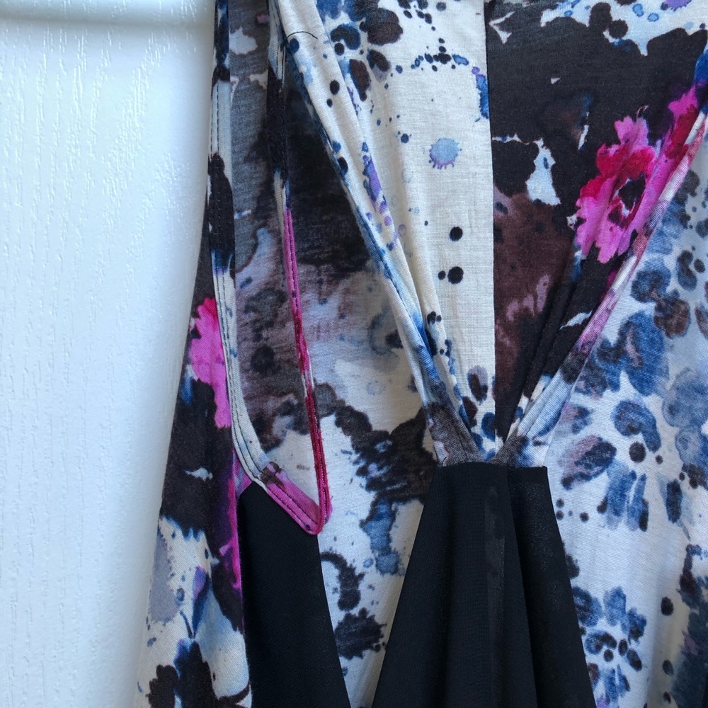 Painted Threads High-Lo Floral Top With Open Back - image 7